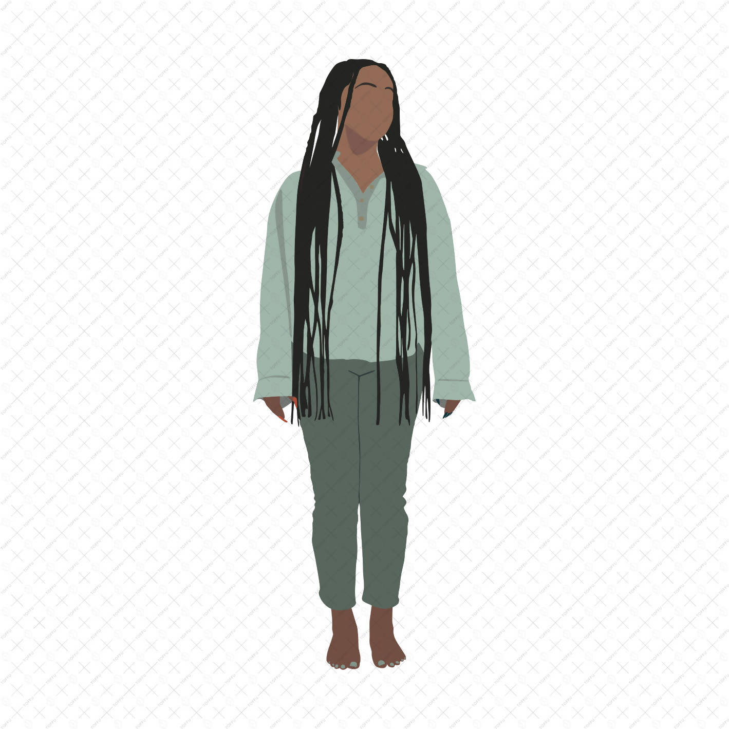 Flat Vector Human Scales (52 figures) PNG - Toffu Co
