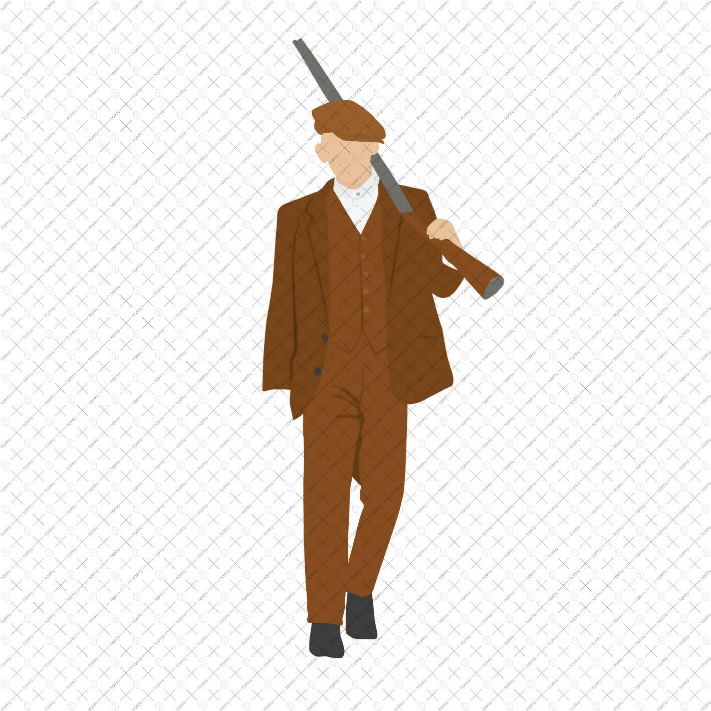Flat Vector 1920s Gangsters PNG - Toffu Co