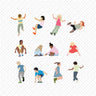 Flat Vector Kids Playing Digital Artwork drawings | Toffu Co
