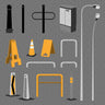 Flat Vector Street Elements Digital Artwork drawings | Toffu Co
