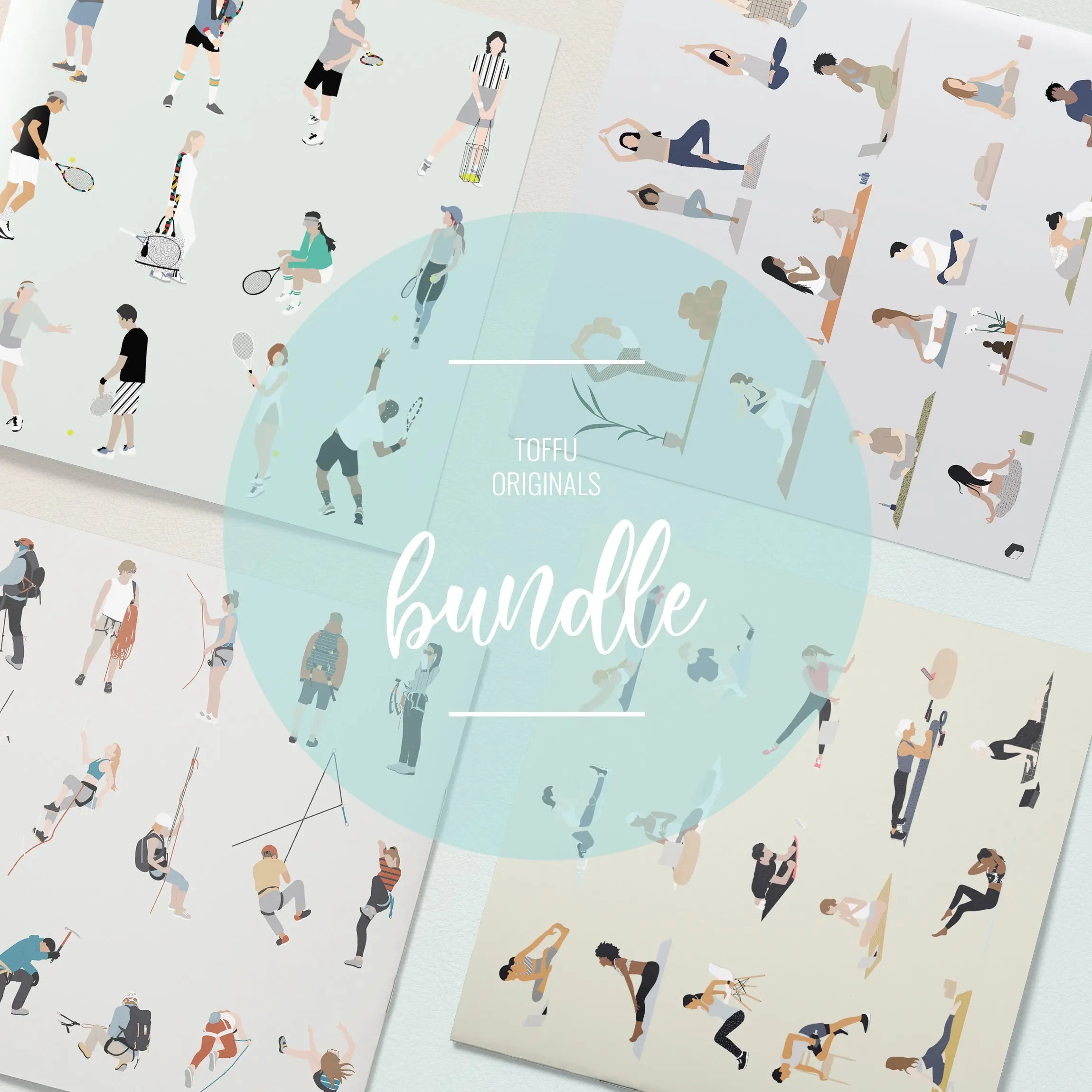 Flat Vector Sports Bundle Uncategorized drawings | Toffu Co