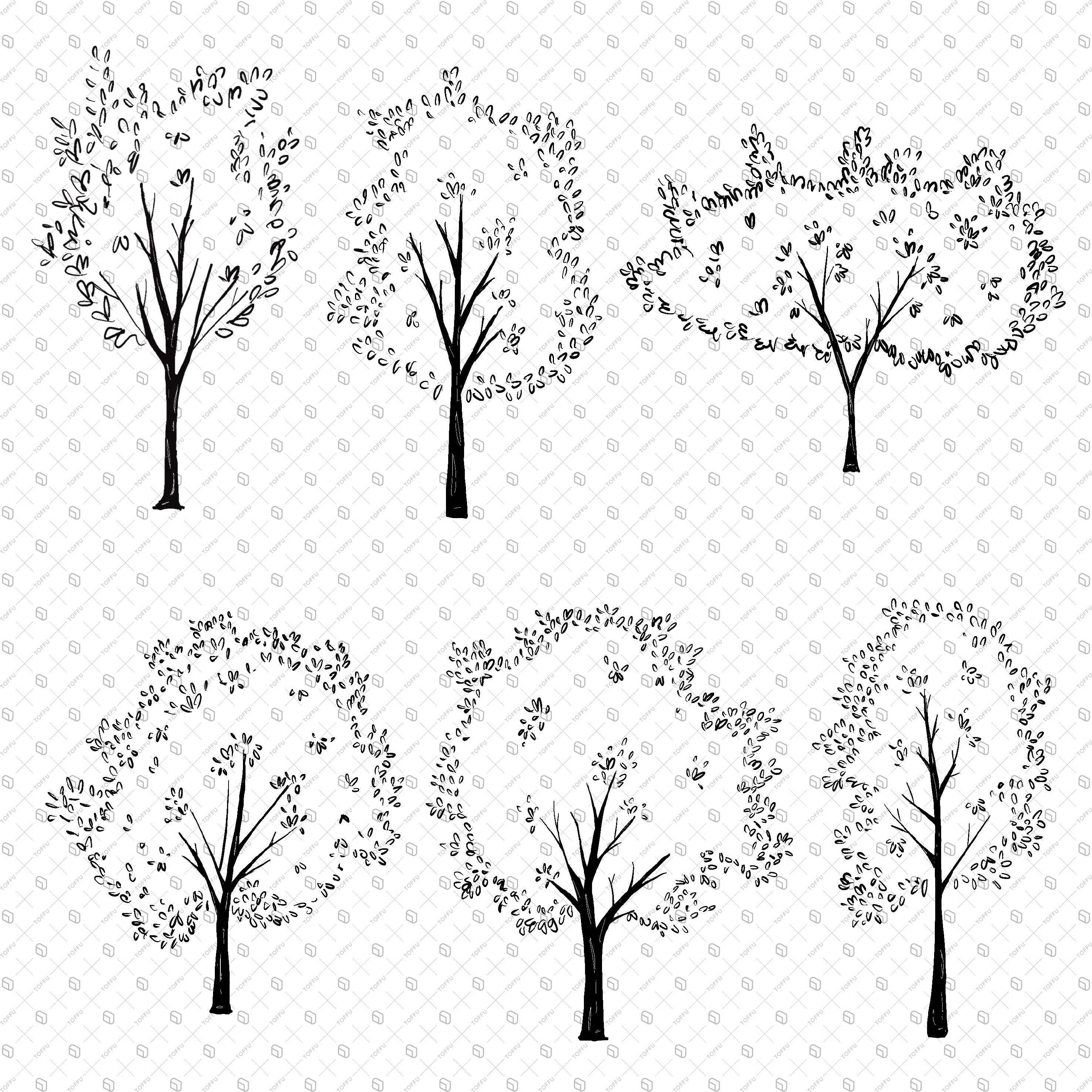 Illustration Trees 2 PNG - Toffu Co