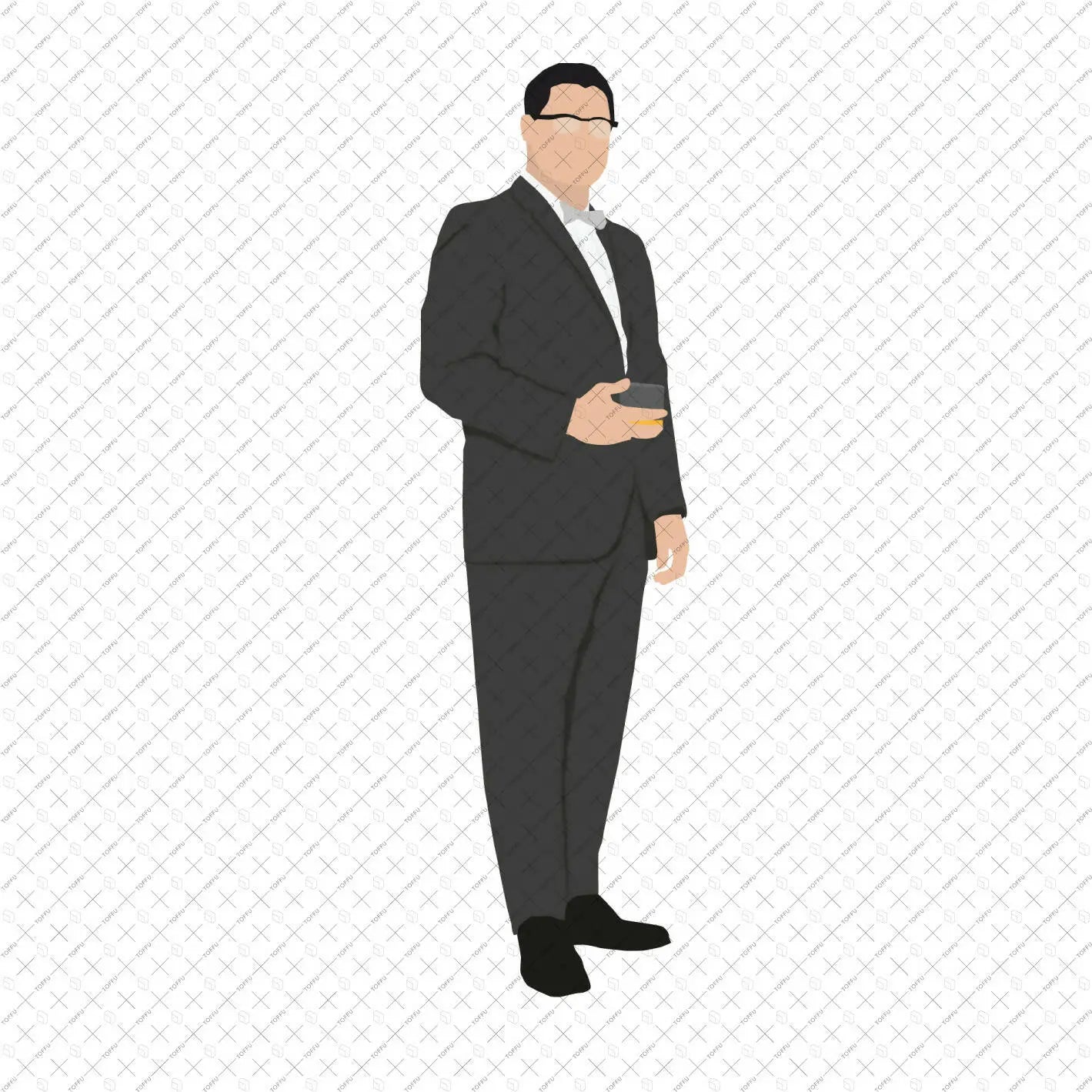 Flat Vector 1950s Ad Men PNG - Toffu Co