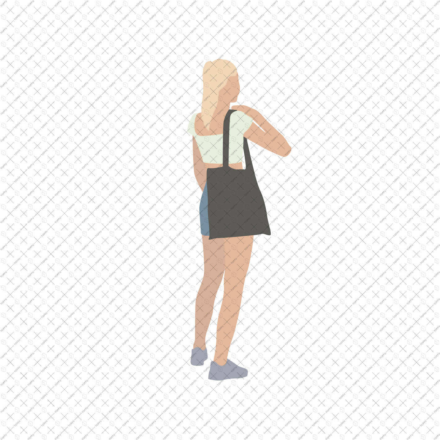 Flat Vector Different Angles People PNG - Toffu Co