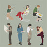 Flat Vector People - Art Pack Digital Artwork drawings | Toffu Co