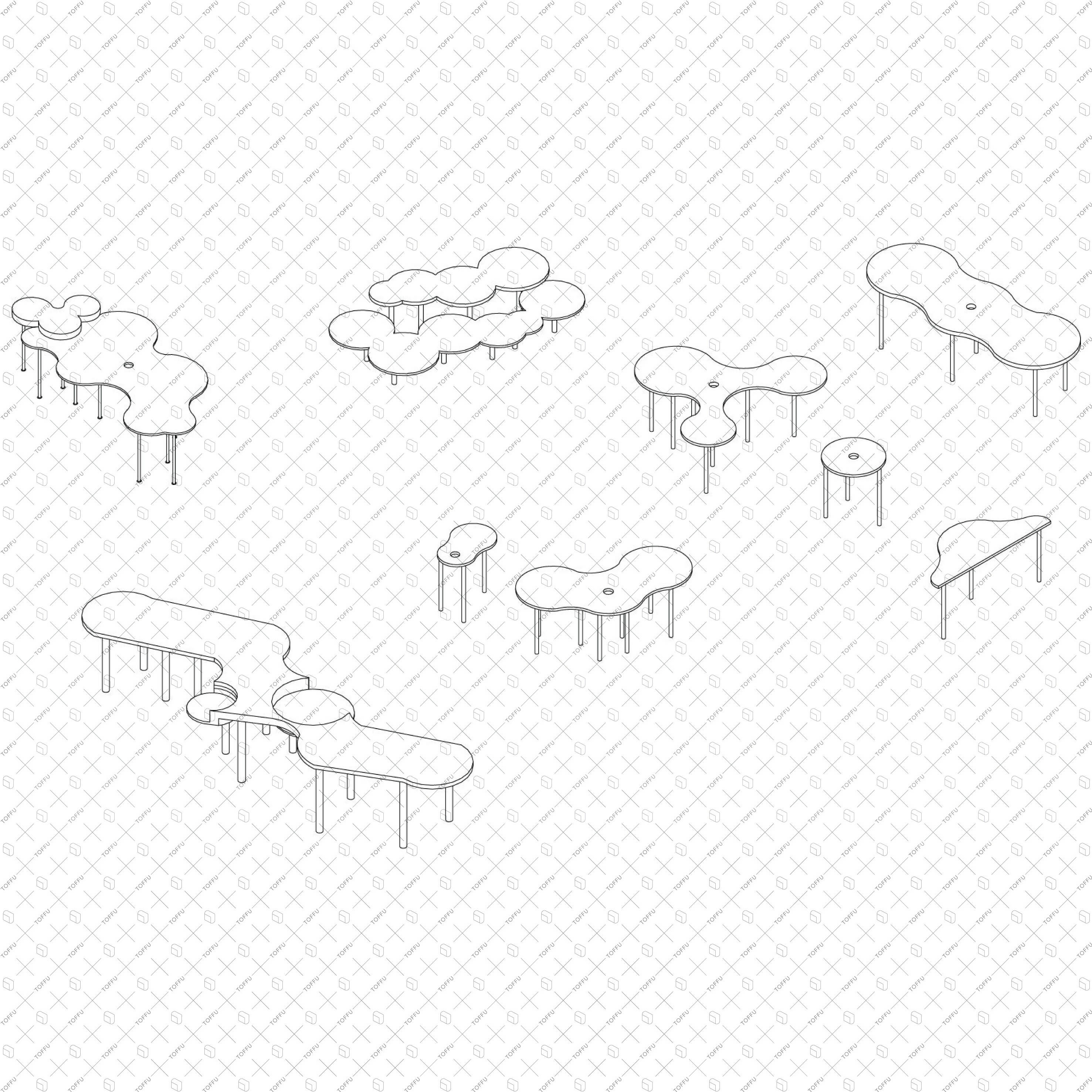 CAD Modular Furniture 01 PNG - Toffu Co