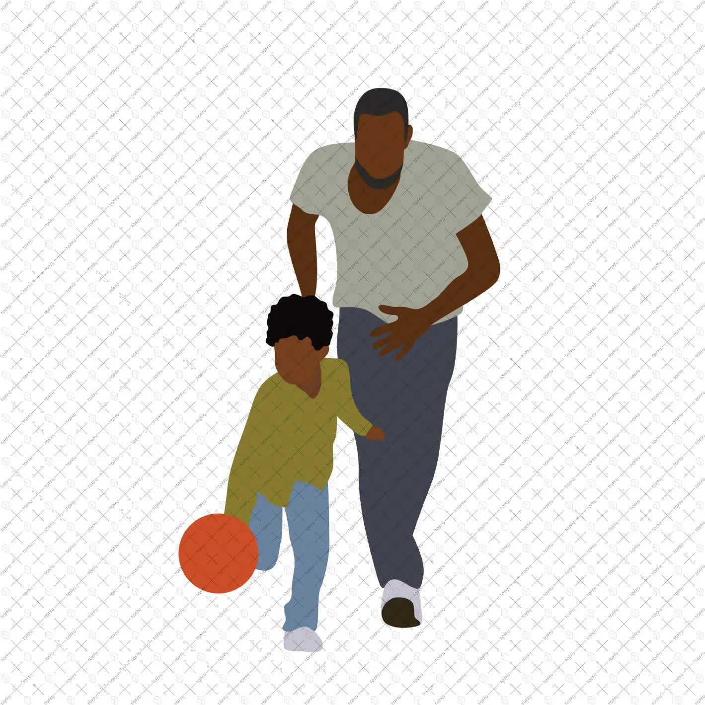 Flat Vector Black People Digital Artwork drawings | Toffu Co