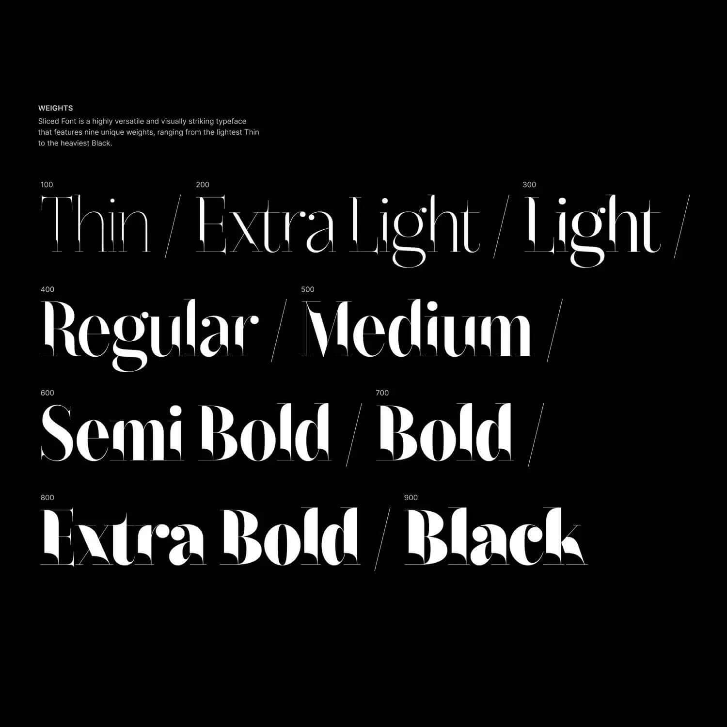 Sliced Typeface Digital Artwork drawings | Toffu Co