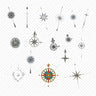 Illustration Compass Roses PNG - Toffu Co